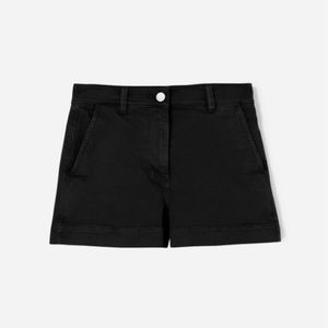 Cotton Twill Everlane High-Waist Shorts - black 00